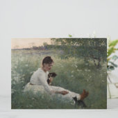 夏の風景猫と暮らす女の子（子猫） カード (スタンド正面)