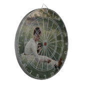 夏の風景猫と暮らす女の子（子猫） ダーツボード (正面左)