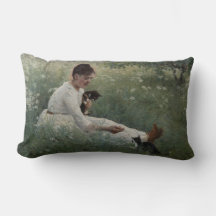 夏の風景猫と暮らす女の子（子猫）