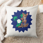 夏の食べ休みに美しい鹿のピザ クッション (ブランケット)