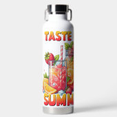 夏の飲み物の明るい色の味 ウォーターボトル (正面)