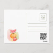 夏の飲み物 – アプリコットジュース葉書 ポストカード (裏面)