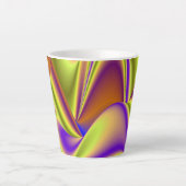 夏の魔法、抽象芸術3Dアート カフェラテマグ (正面)