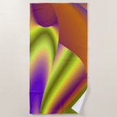 夏の魔法、抽象芸術3Dアート ビーチタオル (正面)