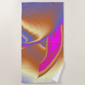 夏の魔法、抽象芸術3Dアート ビーチタオル (正面)