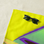 夏の魔法、抽象芸術3Dアート ビーチタオル (インサイチュ)