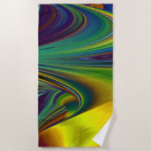 夏の魔法、抽象芸術3Dアート ビーチタオル (正面)