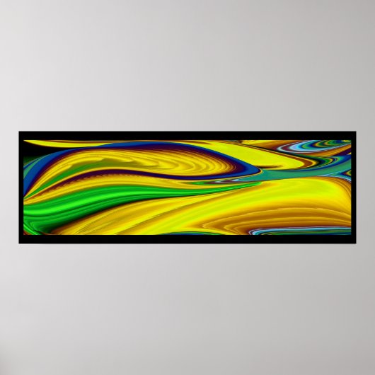 夏の魔法、抽象芸術3Dアート ポスター (正面)