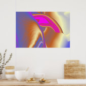 夏の魔法、抽象芸術3Dアート ポスター (キッチン)