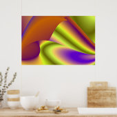 夏の魔法、抽象芸術3Dアート ポスター (キッチン)