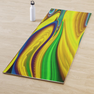 夏の魔法、抽象芸術3Dアート ヨガマット