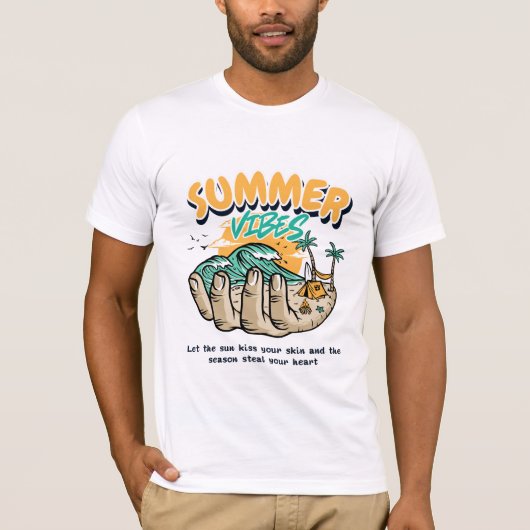 夏の魔法、陽光、魂に触れられて Tシャツ (正面)