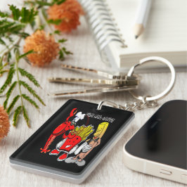 夏の魚とチップ キーホルダー