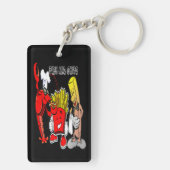 夏の魚とチップ キーホルダー (裏面)