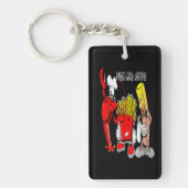 夏の魚とチップ キーホルダー (正面)