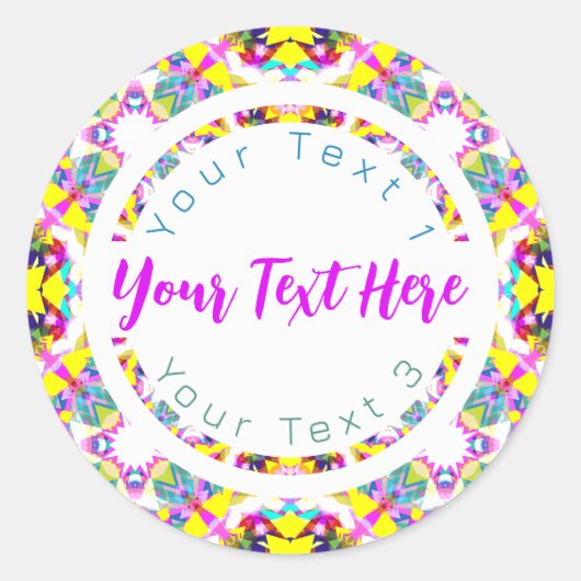 夏の鮮やかスクラップブック工芸誕生日 ラウンドシール (正面)