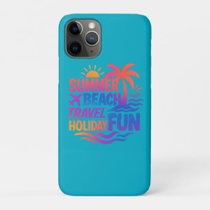 夏の鮮やかタイポグラフィコラージュとグラフィックファス iPhone 11 PROケース