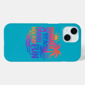 夏の鮮やかタイポグラフィコラージュとグラフィックファス Case-Mate iPhoneケース (裏面 (横))