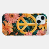 夏の鮮やかフローラ平和サイン電話ケース Case-Mate iPhoneケース (裏面 (横))