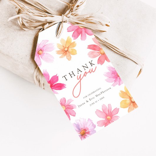 夏の鮮やかフローラ野草花好き ギフトタグ