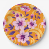 夏の鮮やかフローラ – ドーパミンドレッシング –  ペーパープレート (正面)