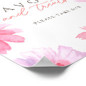 夏の鮮やか好意とベビーシャワーのサインを扱う ポスター (角)