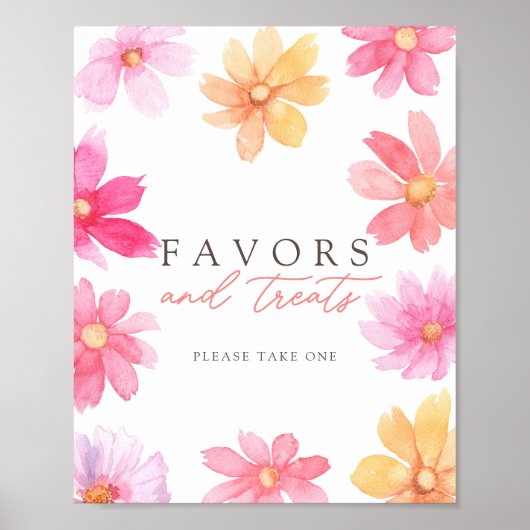 夏の鮮やか好意とベビーシャワーのサインを扱う ポスター (正面)