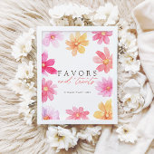 夏の鮮やか好意とベビーシャワーのサインを扱う ポスター