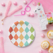 夏の鮮やか色 ペーパープレート (パーティー)