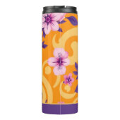 夏の鮮やか花模様 – ドーパミンスタイル タンブラー (裏面)