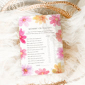 夏の鮮やか野花ママまたはパパのゲームカード サンキューカード