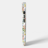 夏の黄色い桃の野花モノグラムイニシャル Case-Mate iPhoneケース (裏面 / 左)
