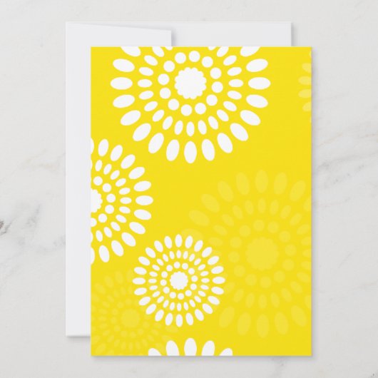 夏の黄色い花のウェディング・招待状 招待状 (裏面)