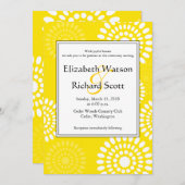 夏の黄色い花のウェディング・招待状 招待状 (正面/裏面)