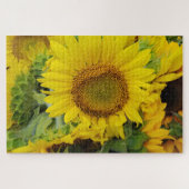 夏の黄色のひまわり ジグソーパズル (横)