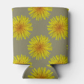 夏の黄色のタンポポ花の色は任意 缶クーラー (裏面)