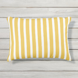 夏の黄色ストライプのモダン アウトドアクッション