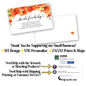 夏の黄金のポピーの本で赤ちゃんシャワー エンクロージャーカード