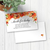 夏の黄金のポピーの本で赤ちゃんシャワー エンクロージャーカード