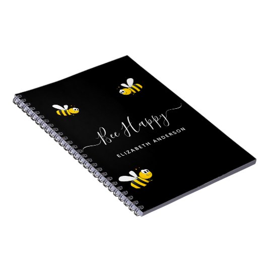 夏の黒い名前をカスタムする蜂の大学が支配 ノートブック (右側)