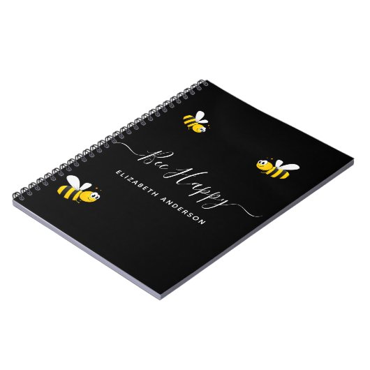 夏の黒い名前をカスタムする蜂の大学が支配 ノートブック (左側)