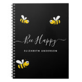 夏の黒い名前をカスタムする蜂の大学が支配 ノートブック (正面)