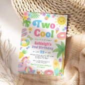 夏の2番目の誕生日招待状- クール 2 招待状