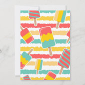 夏の3歳の誕生日招待状（ポプシクル付き） 招待状 (裏面)