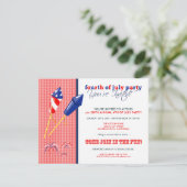 夏の4th of Julyパーティー/バーベキュー招待状 :: 2a 招待状 (スタンド正面)