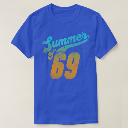 夏の69レトロ動揺してスタイル代替カラー Tシャツ (デザイン正面)