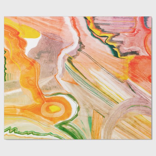 夏の70代キャンディおもしろいギフトラップ ラッピングペーパー (フラット)