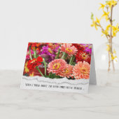 夏の《植物》百日草フレンドシップカード カード (黄色い花)