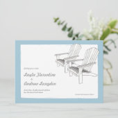 夏のAdirondacksの保存日付の招待状 セーブザデート (スタンド正面)