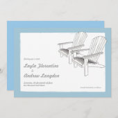 夏のAdirondacksの保存日付の招待状 セーブザデート (正面/裏面)